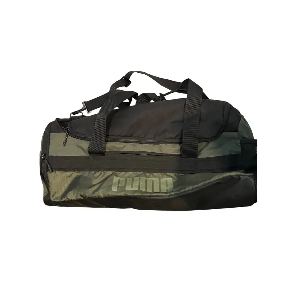 Puma Training Black Army Green Duffel Bag 24